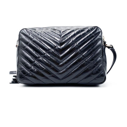 Saint Laurent Monogram Lou Camera Matelasse Black Patent Leather Shoulder Bag - photo 5