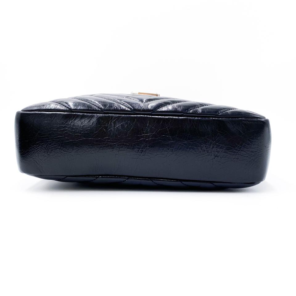 Saint Laurent Monogram Lou Camera Matelasse Black Patent Leather Shoulder Bag - photo 7