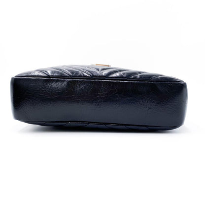 Saint Laurent Monogram Lou Camera Matelasse Black Patent Leather Shoulder Bag - photo 7