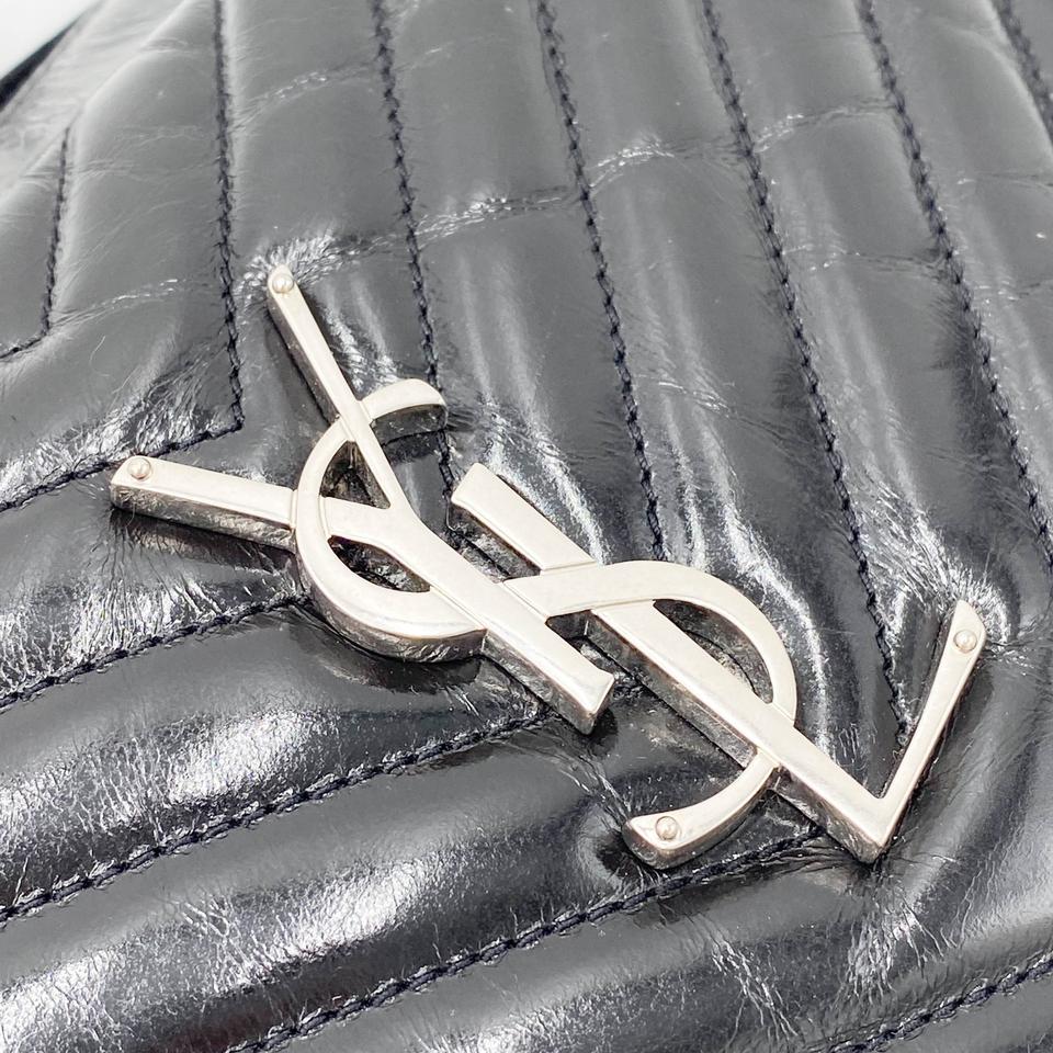 Saint Laurent Monogram Lou Camera Matelasse Black Patent Leather Shoulder Bag - photo 9