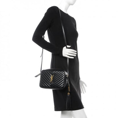 Saint Laurent Monogram Lou Camera Quilted Black Leather Cross Body Bag - photo 2