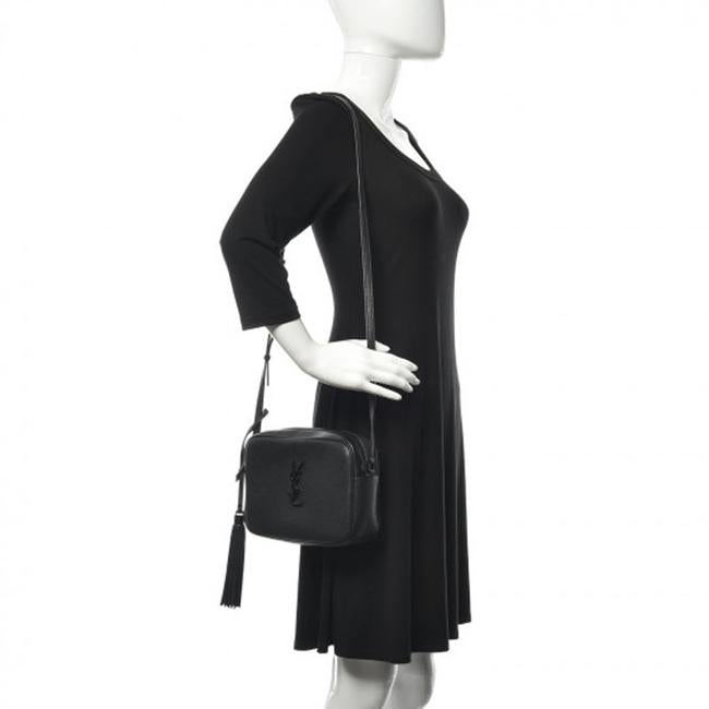 Saint Laurent Monogram Lou Camera Smooth Black Lambskin Leather Shoulder Bag - photo 2