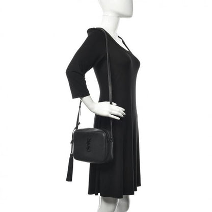Saint Laurent Monogram Lou Camera Smooth Black Lambskin Leather Shoulder Bag - photo 2