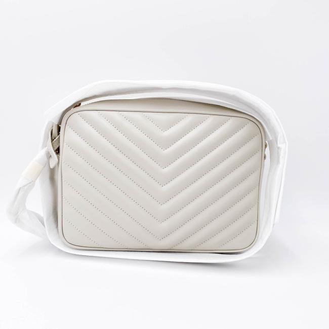 Saint Laurent Monogram Lou Shoulder New Quilted Camera Cream White Leather Cross Body Bag - photo 5
