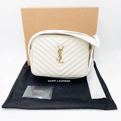 Saint Laurent Monogram Lou Shoulder New Quilted Camera Cream White Leather Cross Body Bag - photo 8