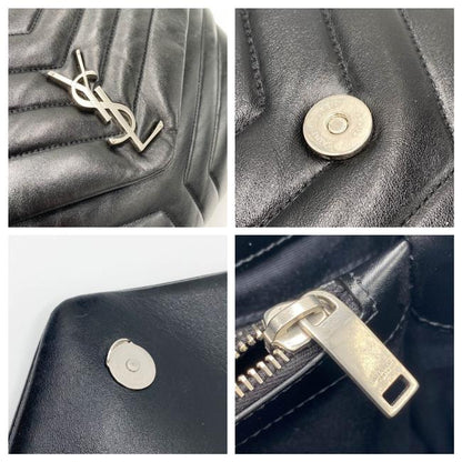 Saint Laurent Monogram Loulou Calfskin Y Quilted Monogram Large Chain Satchel Black Leather Shoulder Bag - image 11