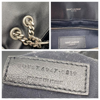 Saint Laurent Monogram Loulou Calfskin Y Quilted Monogram Large Chain Satchel Black Leather Shoulder Bag - image 12