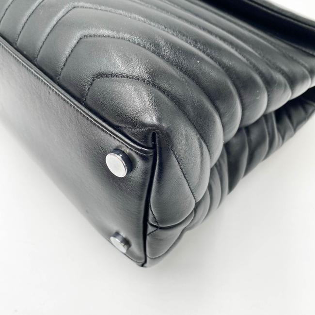 Saint Laurent Monogram Loulou Calfskin Y Quilted Monogram Large Chain Satchel Black Leather Shoulder Bag - image 6