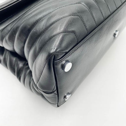 Saint Laurent Monogram Loulou Calfskin Y Quilted Monogram Large Chain Satchel Black Leather Shoulder Bag - image 7