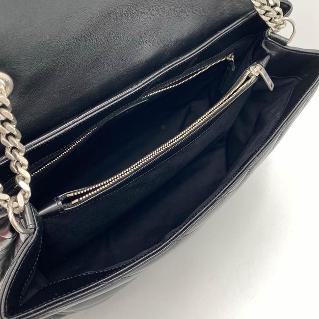 Saint Laurent Monogram Loulou Calfskin Y Quilted Monogram Large Chain Satchel Black Leather Shoulder Bag - image 10