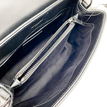 Saint Laurent Monogram Loulou Calfskin Y Quilted Monogram Small Chain Satchel Black Leather Shoulder Bag - image 11