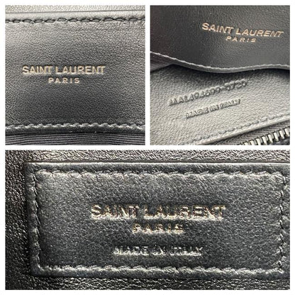Saint Laurent Monogram Loulou Calfskin Y Quilted Monogram Small Chain Satchel Black Leather Shoulder Bag - image 12