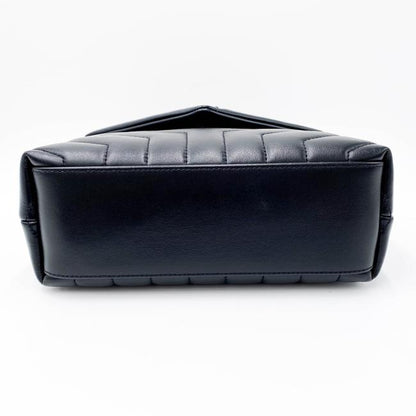 Saint Laurent Monogram Loulou Calfskin Y Quilted Monogram Small Chain Satchel Black Leather Shoulder Bag - image 7