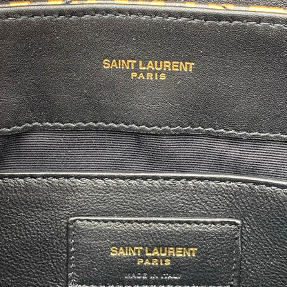 Saint Laurent Monogram Loulou Calfskin Y Quilted Monogram Small Chain Satchel Leopard Black Leather Shoulder Bag - image 11