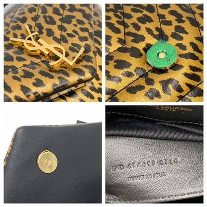 Saint Laurent Monogram Loulou Calfskin Y Quilted Monogram Small Chain Satchel Leopard Black Leather Shoulder Bag - image 12