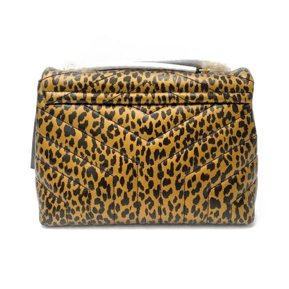 Saint Laurent Monogram Loulou Calfskin Y Quilted Monogram Small Chain Satchel Leopard Black Leather Shoulder Bag - image 6