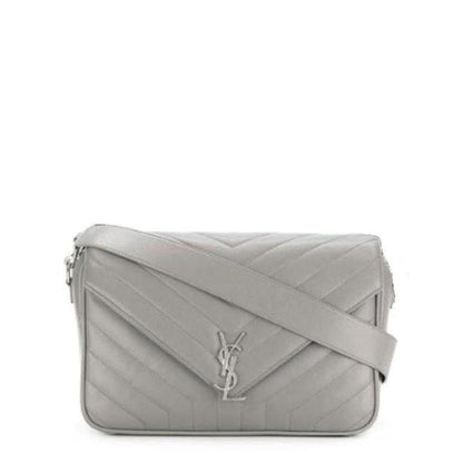 Saint Laurent Monogram Loulou Calfskin Y Quilted Pearl Grey Leather Shoulder Bag - photo 1
