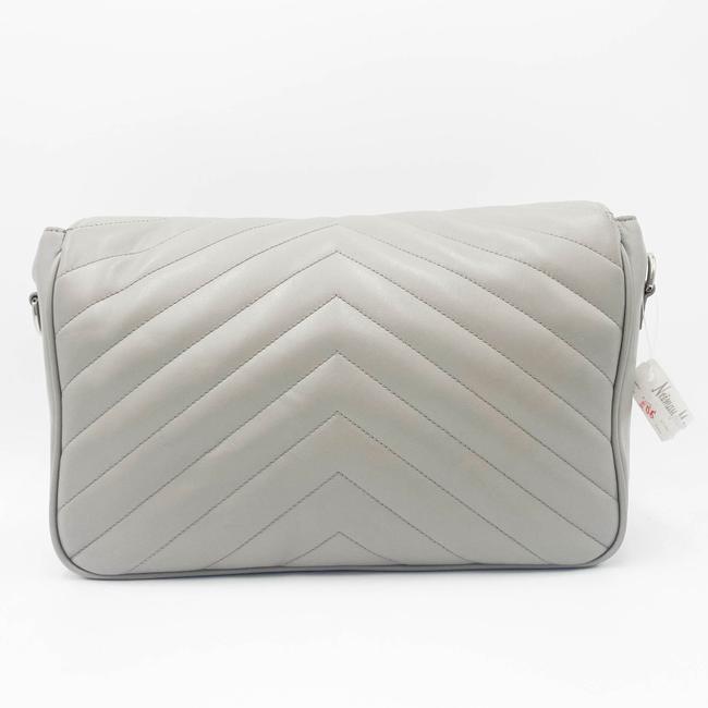 Saint Laurent Monogram Loulou Calfskin Y Quilted Pearl Grey Leather Shoulder Bag - photo 5