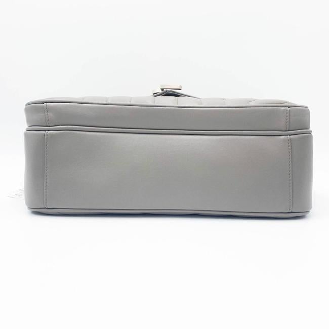 Saint Laurent Monogram Loulou Calfskin Y Quilted Pearl Grey Leather Shoulder Bag - photo 7
