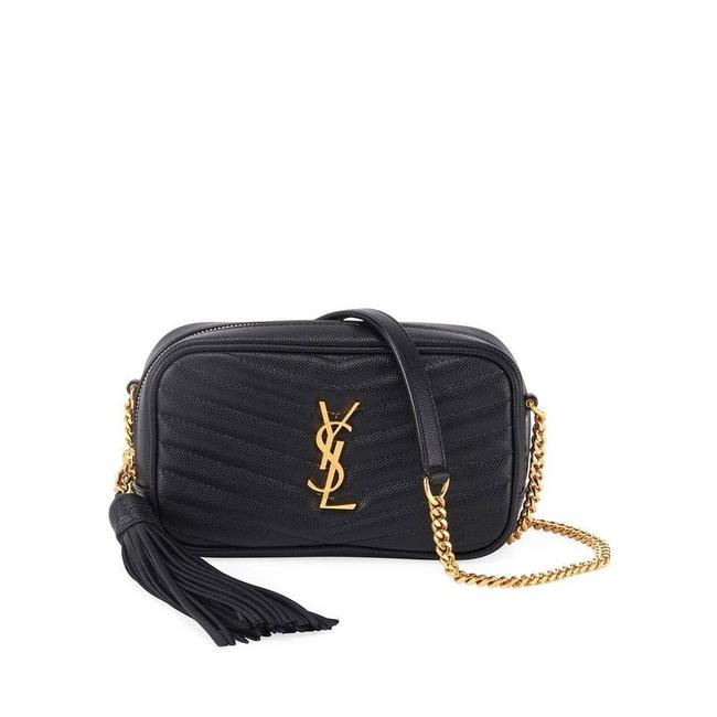 Saint Laurent Monogram Loulou Camera Lou Monogram Mini Black Leather Cross Body Bag - image 1