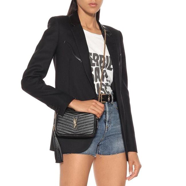 Saint Laurent Monogram Loulou Camera Lou Monogram Mini Black Leather Cross Body Bag - image 2