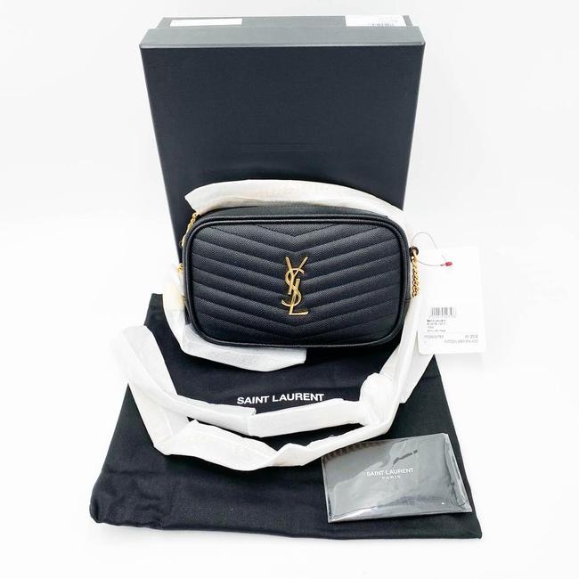Saint Laurent Monogram Loulou Camera Lou Monogram Mini Black Leather Cross Body Bag - photo 4