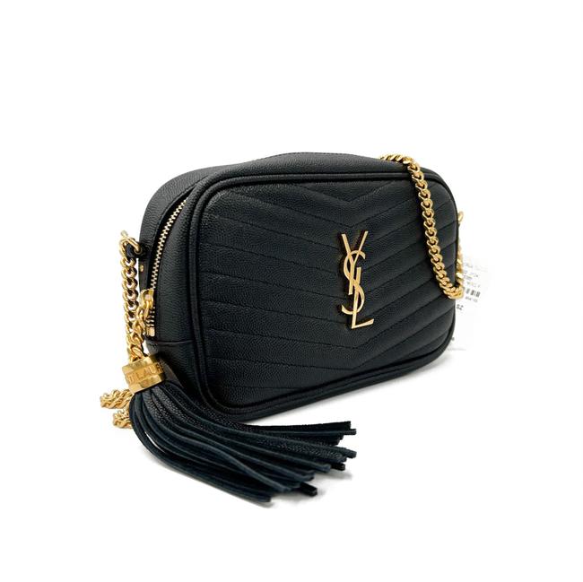 Saint Laurent Monogram Loulou Camera Lou Monogram Mini Black Leather Cross Body Bag - image 4