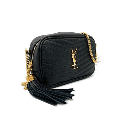 Saint Laurent Monogram Loulou Camera Lou Monogram Mini Black Leather Cross Body Bag - image 4
