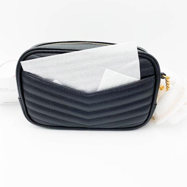 Saint Laurent Monogram Loulou Camera Lou Monogram Mini Black Leather Cross Body Bag - photo 6