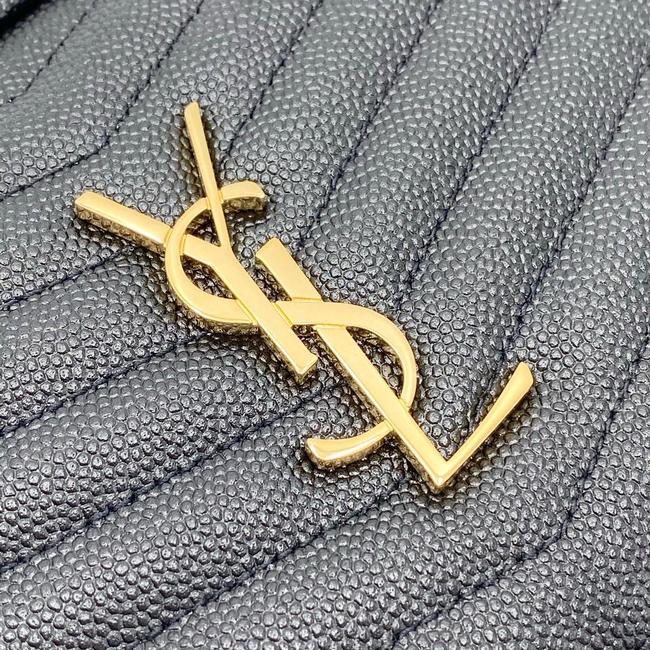 Saint Laurent Monogram Loulou Camera Lou Monogram Mini Black Leather Cross Body Bag - photo 9