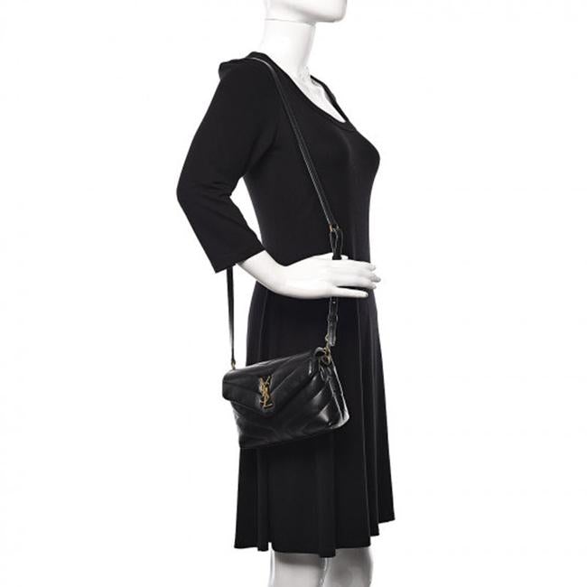 Saint Laurent Monogram Loulou Crossbody Calfskin Y Quilted Monogram Toy Black Leather Shoulder Bag - image 2