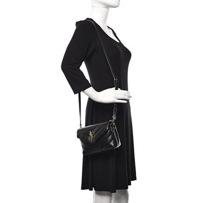 Saint Laurent Monogram Loulou Crossbody Calfskin Y Quilted Monogram Toy Black Leather Shoulder Bag - image 2