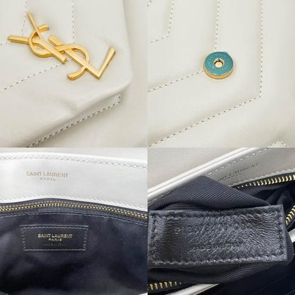 Saint Laurent Monogram Loulou Y Quilted Monogram Toy Ivory Crema Soft White Calfskin Leather Shoulder Bag - image 12