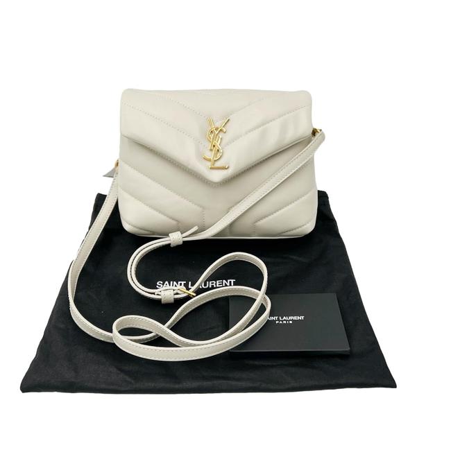Saint Laurent Monogram Loulou Y Quilted Monogram Toy Ivory Crema Soft White Calfskin Leather Shoulder Bag - image 4