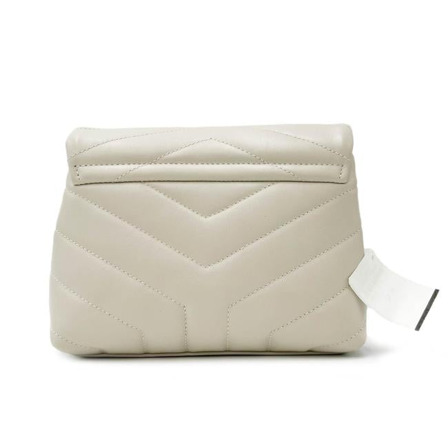 Saint Laurent Monogram Loulou Y Quilted Monogram Toy Ivory Crema Soft White Calfskin Leather Shoulder Bag - image 7