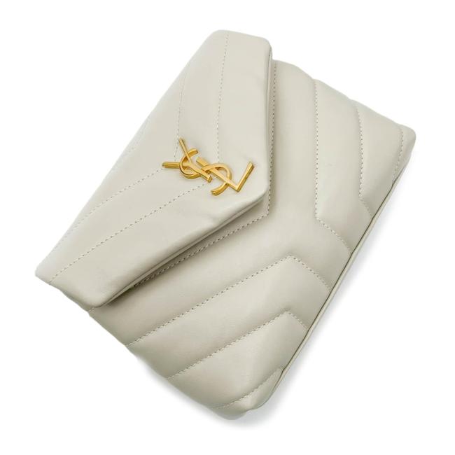 Saint Laurent Monogram Loulou Y Quilted Monogram Toy Ivory Crema Soft White Calfskin Leather Shoulder Bag - image 8