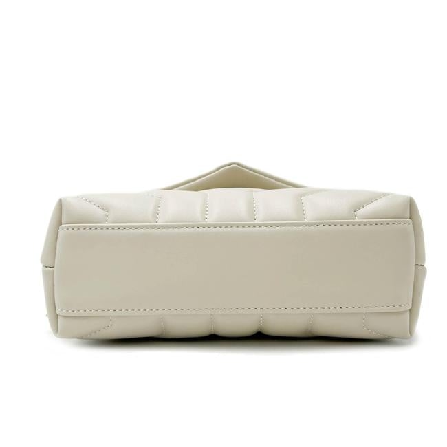 Saint Laurent Monogram Loulou Y Quilted Monogram Toy Ivory Crema Soft White Calfskin Leather Shoulder Bag - image 9