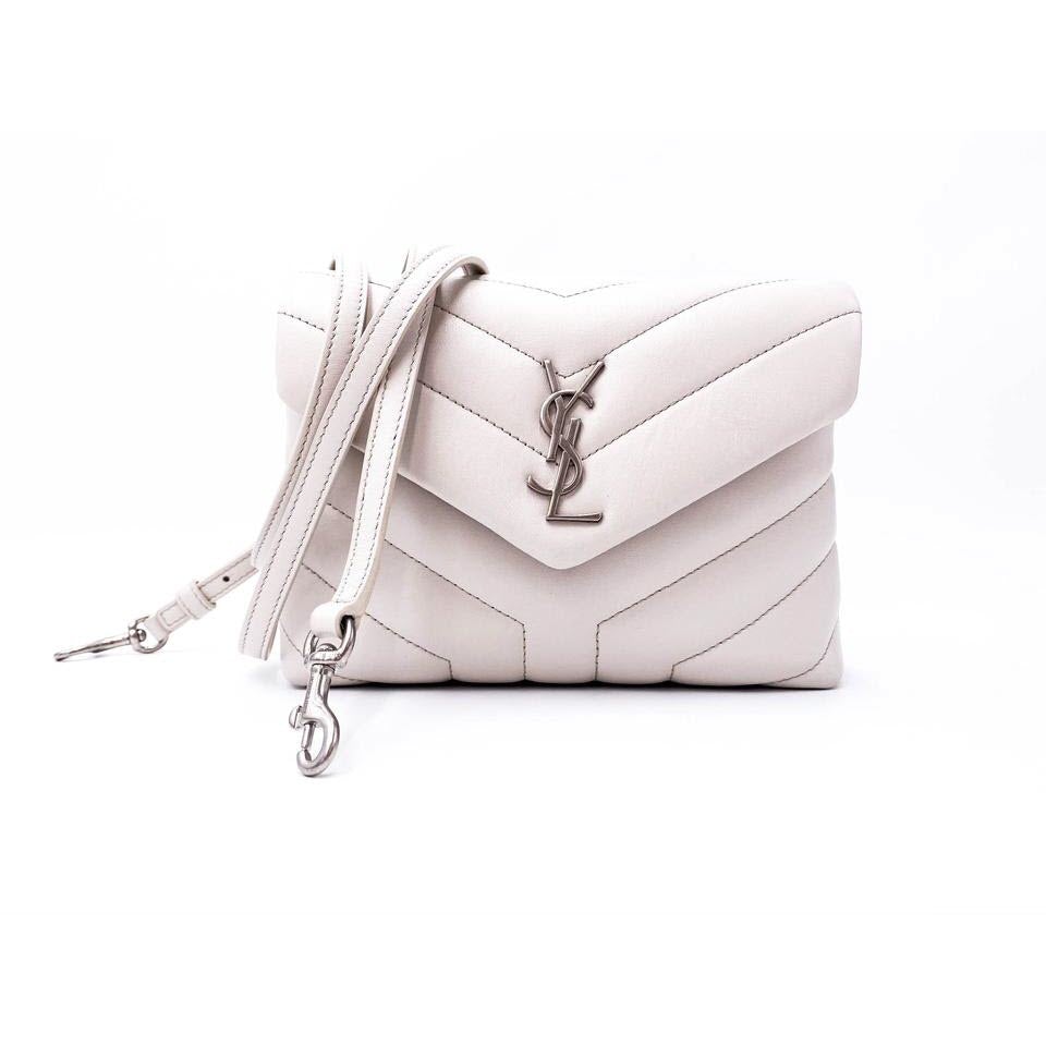 Saint Laurent Monogram Loulou Crossbody Calfskin Y Quilted Monogram Toy White Leather Shoulder Bag - photo 1