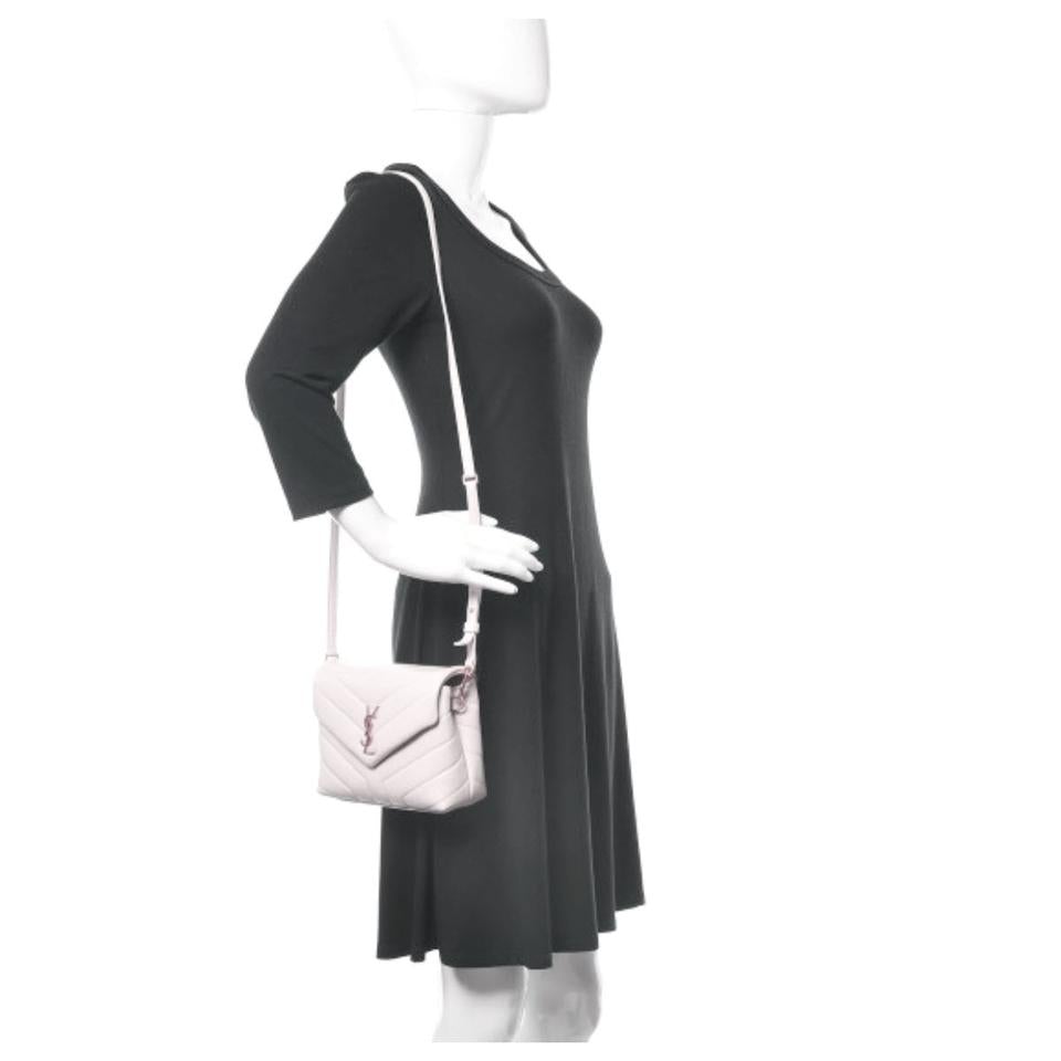 Saint Laurent Monogram Loulou Crossbody Calfskin Y Quilted Monogram Toy White Leather Shoulder Bag - photo 2