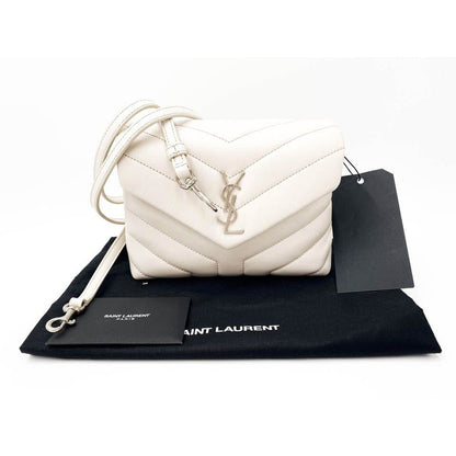Saint Laurent Monogram Loulou Crossbody Calfskin Y Quilted Monogram Toy White Leather Shoulder Bag - photo 3