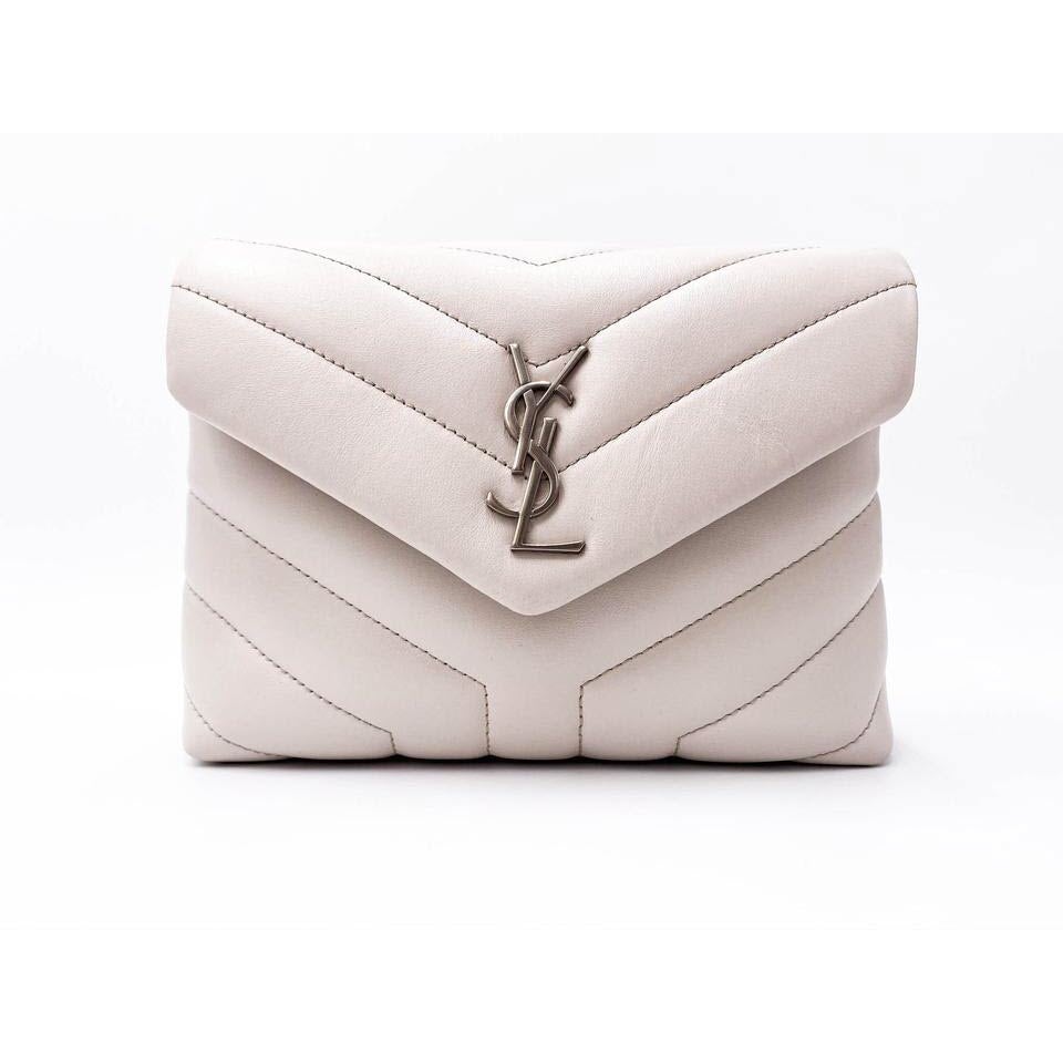 Saint Laurent Monogram Loulou Crossbody Calfskin Y Quilted Monogram Toy White Leather Shoulder Bag - image 4