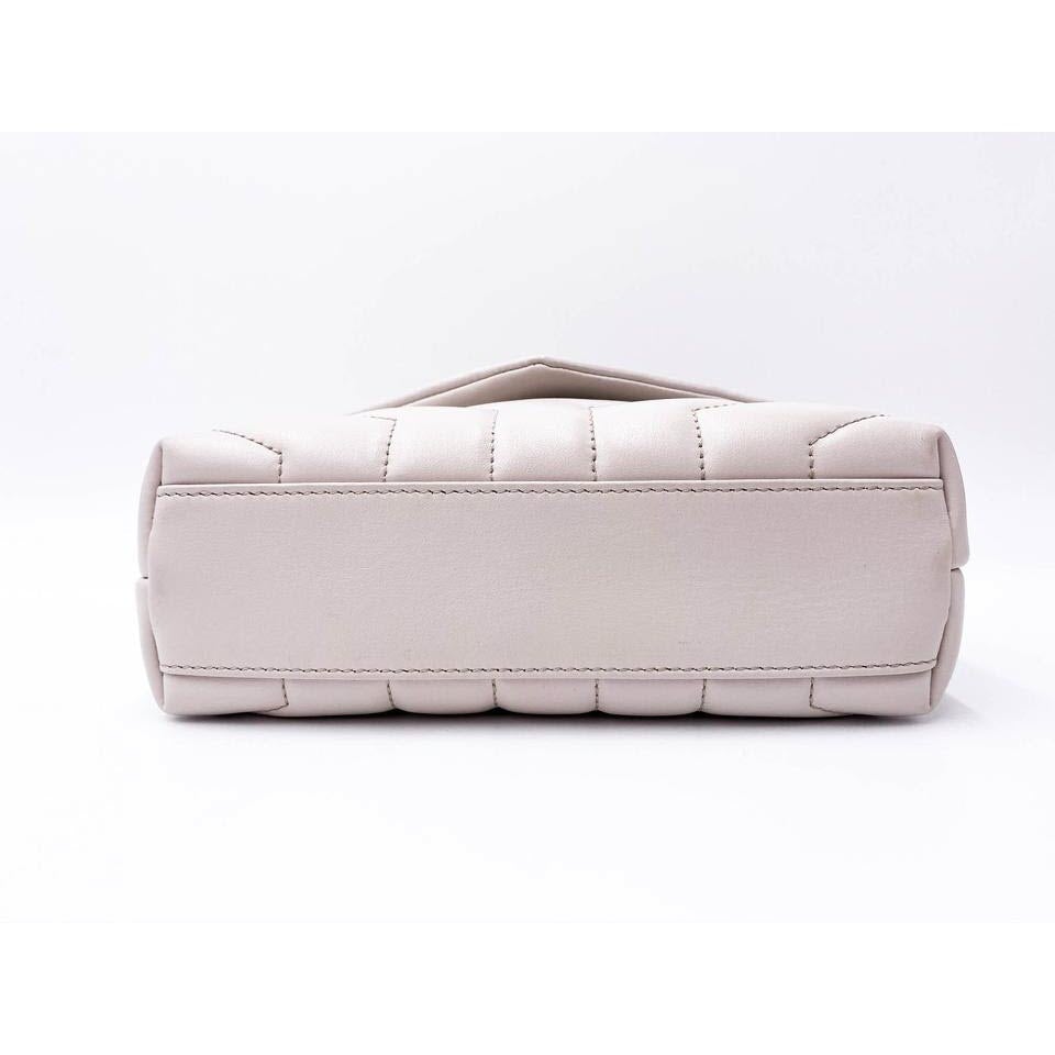 Saint Laurent Monogram Loulou Crossbody Calfskin Y Quilted Monogram Toy White Leather Shoulder Bag - photo 6