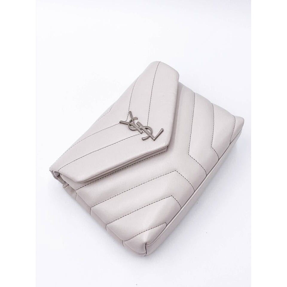 Saint Laurent Monogram Loulou Crossbody Calfskin Y Quilted Monogram Toy White Leather Shoulder Bag - image 8