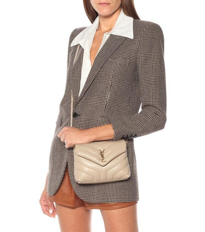 Saint Laurent Monogram Loulou Crossbody Mini Matelasse Beige Leather Shoulder Bag - image 2