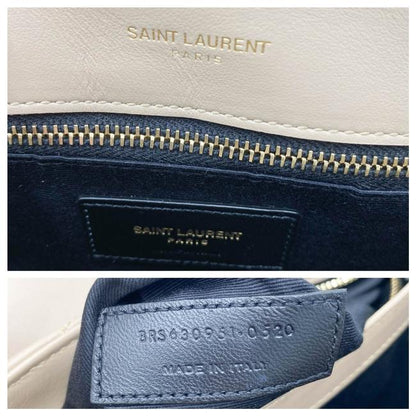 Saint Laurent Monogram Loulou Crossbody Mini Matelasse Beige Leather Shoulder Bag - image 12