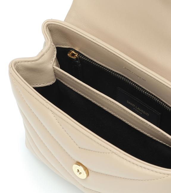 Saint Laurent Monogram Loulou Crossbody Mini Matelasse Beige Leather Shoulder Bag - image 3