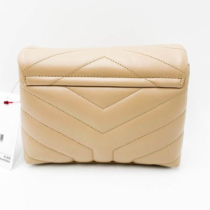 Saint Laurent Monogram Loulou Crossbody Mini Matelasse Beige Leather Shoulder Bag - image 6