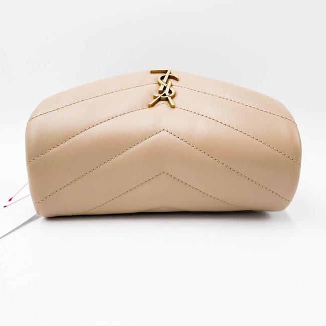 Saint Laurent Monogram Loulou Crossbody Mini Matelasse Beige Leather Shoulder Bag - image 8