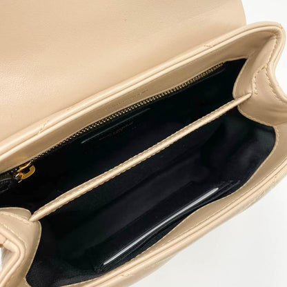 Saint Laurent Monogram Loulou Crossbody Mini Matelasse Beige Leather Shoulder Bag - image 10