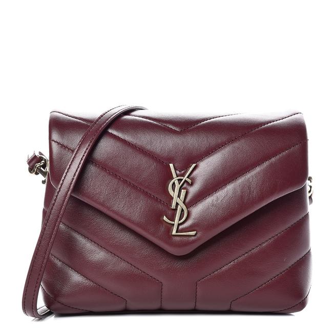 Saint Laurent Monogram Loulou Crossbody Toy Monogram Burgundy Bordeaux Red Leather Shoulder Bag - image 1